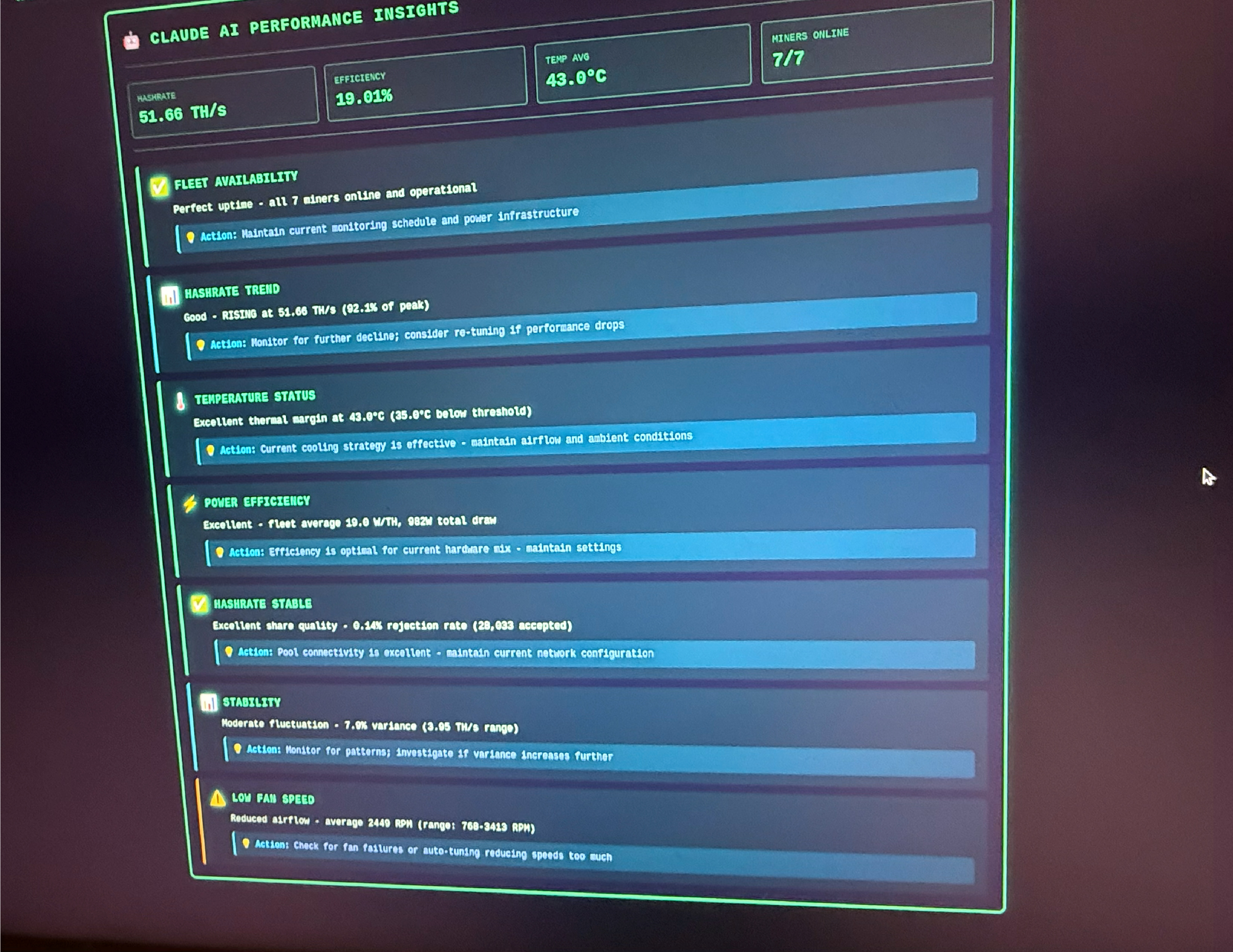 home mining dashboards