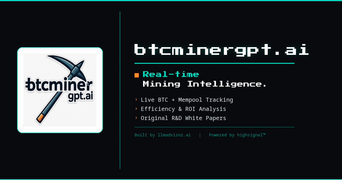 btcminergpt.ai - Home Bitcoin Mining Intelligence Platform